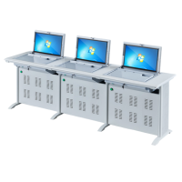 豫龙都翻转电脑桌 三人张