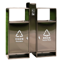 鑫木樽户外垃圾桶黑金个