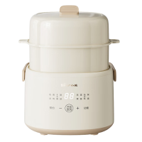 小熊(Bear)电炖盅 电炖锅 精致容量燕窝炖盅隔水炖锅宝宝辅食bb粥迷你煮粥煲汤锅白瓷 1L 配蒸笼DDZ-H10M7