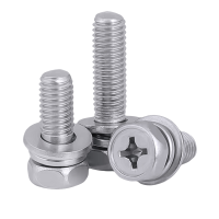 vzi 304不锈钢外六角十字三组合螺丝 M5*16(50个) 包