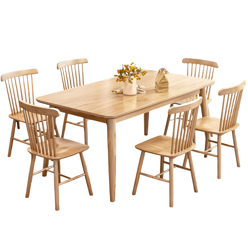 豫龙都方桌一桌六椅套