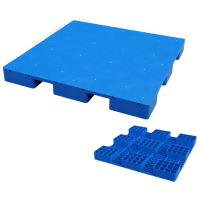 晋舰塑料托盘叉车工业货架防潮垫板地垫平板塑胶栈140*140*14cm平板九脚
