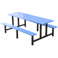 铭思达不锈钢连体餐桌八人位张