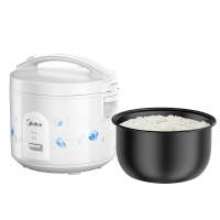 美的(Midea)电饭煲家用 4升老式大容量带蒸笼电饭锅 不粘内胆 经典传统机械式一键操作2-6人煮米饭煮粥锅AJ409