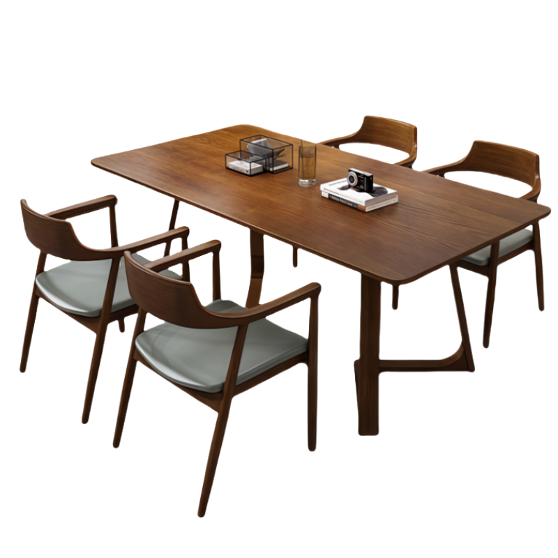悦兴诚木质餐桌150*80*75cm+4椅套