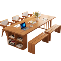 豫龙都 长桌 2.4m+2凳3椅套