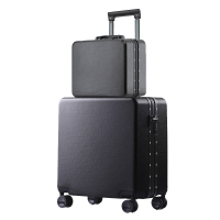 麒霁子母套装登机箱 黑色18英寸铝框款9211TA