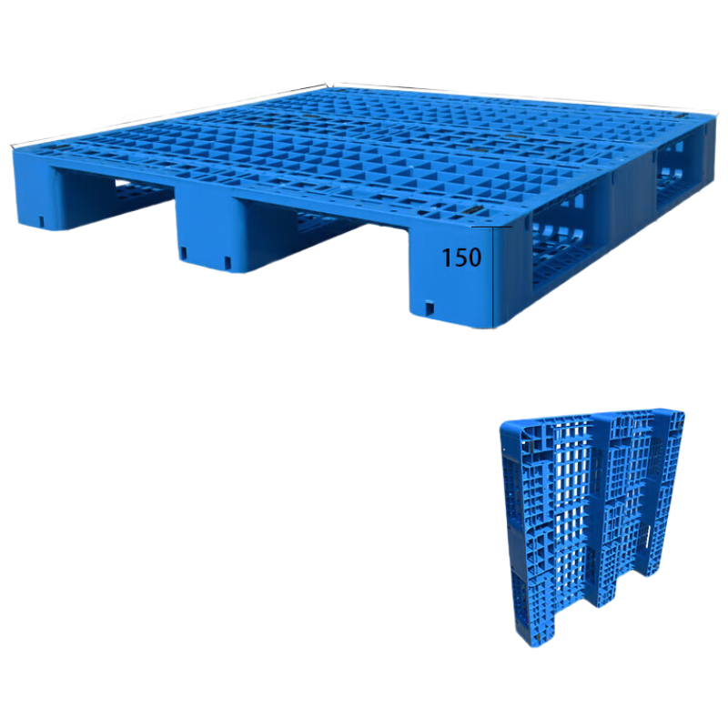 戴劲塑料托盘叉车货架托盘垫仓板防潮板卡板网格川字托盘100*80*15cm