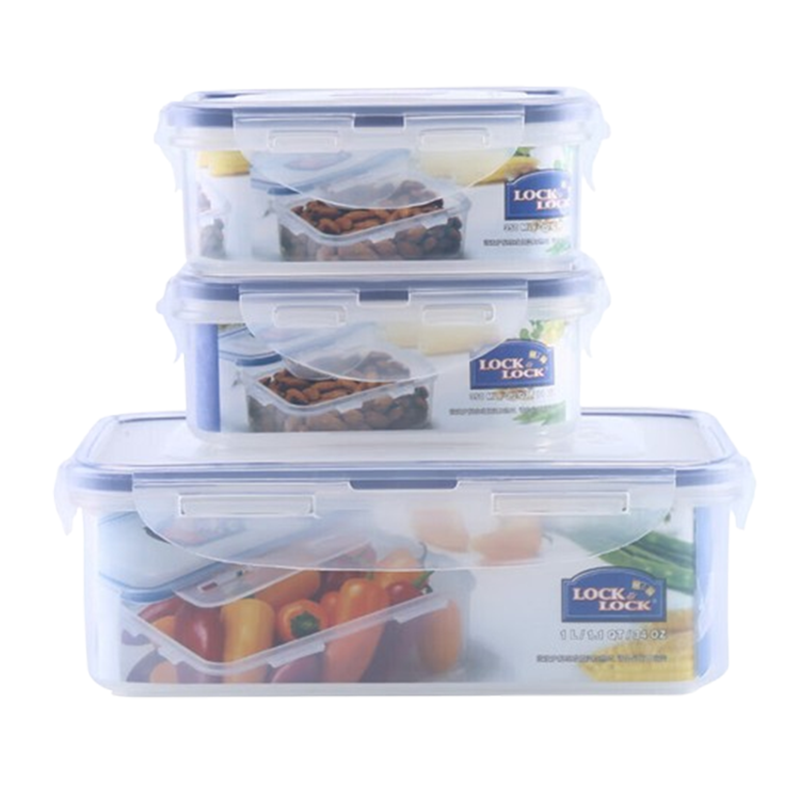 乐扣乐扣保鲜盒健康材质密封保鲜保鲜盒三件套HPL817S001