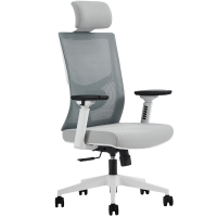 班龙多功能转椅灰色高背张