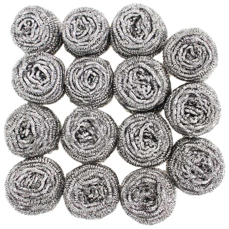 宜之选 40只钢丝球箱装独立包装商用不锈钢金属清洁球去污不掉屑刷子