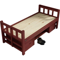 金睦源 单人床 206*94*81cm 红棕色 张