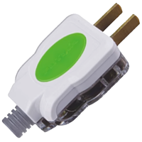 福田 二极插头(扁形) 纯铜大功率不带线家用三角插头 10A 单位:个