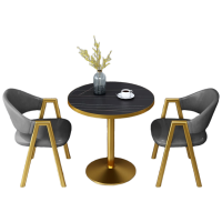 晋舰洽谈桌北欧风会客接待桌简约奶茶店桌椅组合休息区谈判桌组合四