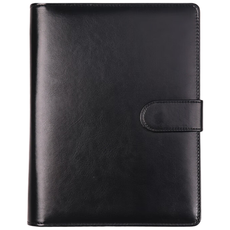 XUCHEN 活页笔记本本子B5黑色100张200页9孔简