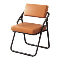 班龙折叠会议椅皮革橙色把