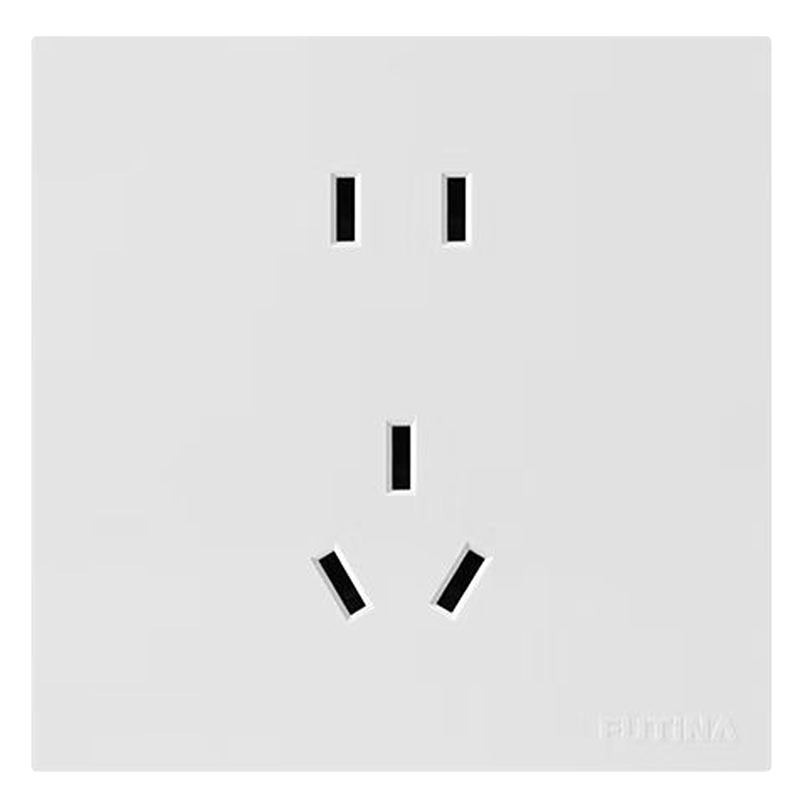 福田 插座 大面板家用墙壁插座面板 5孔10A 单位:个