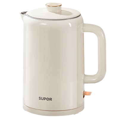 苏泊尔(SUPOR)电水壶热水壶 1.5L全钢无缝内胆 双层防烫电热水壶 316L不锈钢烧水壶 SW-15T108A
