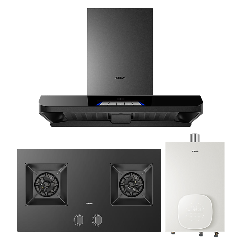 老板(ROBAM)烟灶热三件套 25m³油烟机燃气灶热水器套装 63A3S+57B5X+HT322A-16