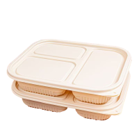 鑫扬赢 可降解一次性三格餐盒 950ml 200套/件