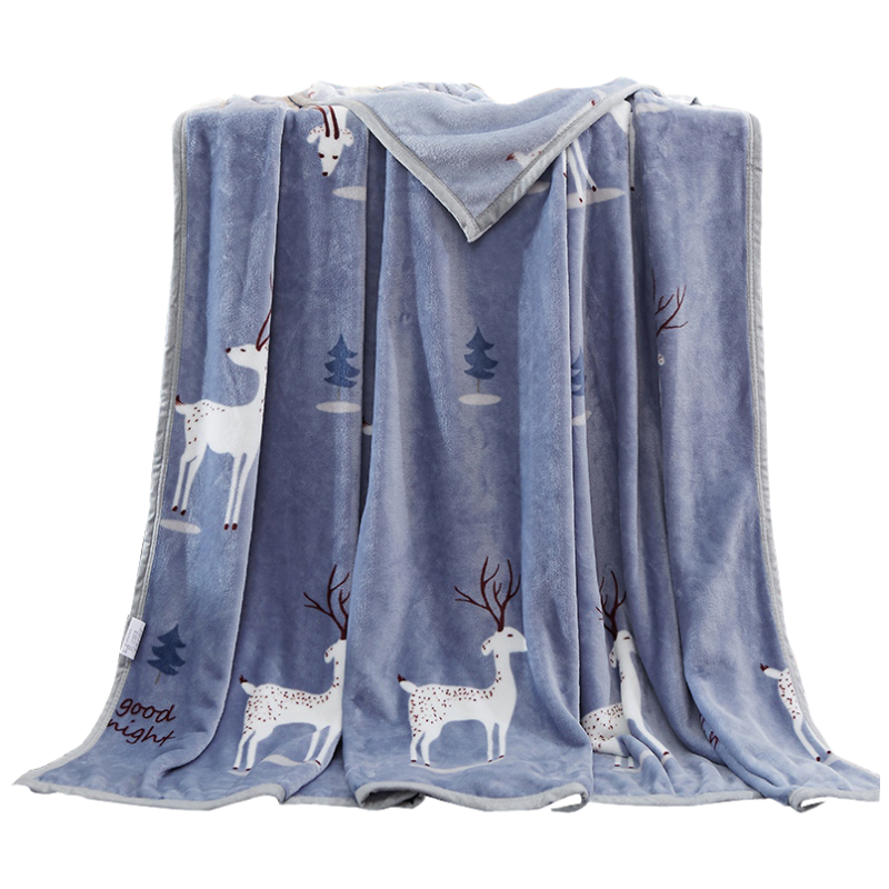 圣之澜 818-2 毛毯 超柔金貂绒毯 180*200cm 礼盒装