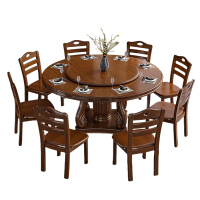 悦兴诚圆餐桌150*150*74cm+8椅套