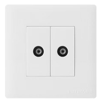 福田 插座 明装开关插座面板明线家用墙壁 明装二位电视 单位:个