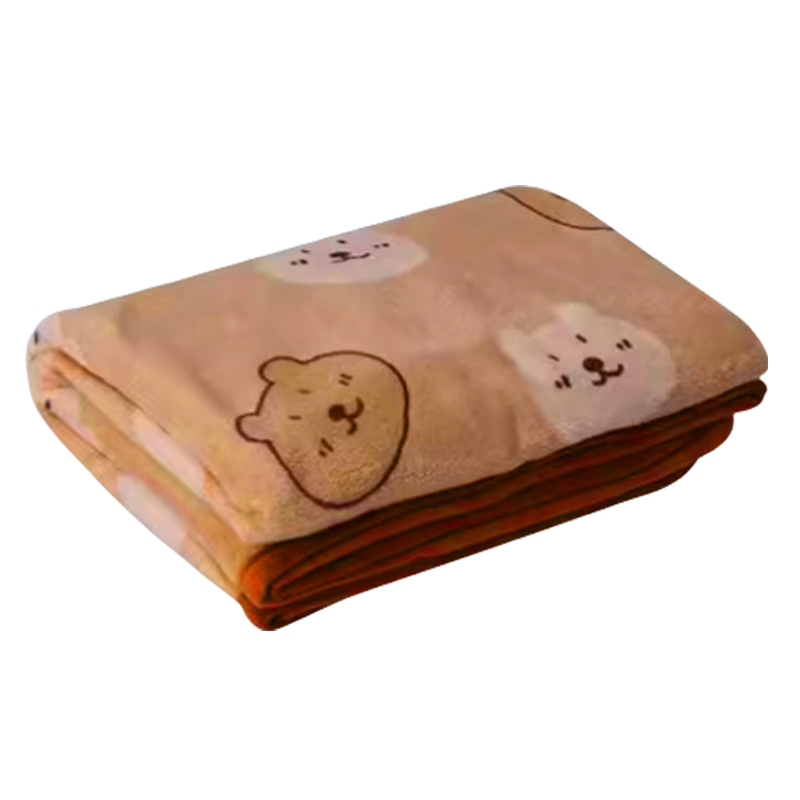 赞属 多功能柔软亲肤披肩毯-跳跳熊70x100CM 条