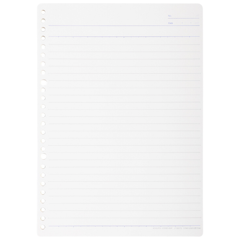 国誉 WCN-CLH 1510 笔记本 横线活页芯 B5-50页26孔 85g厚 一本装