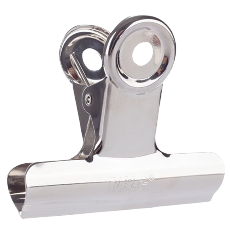 晨光票夹76mm*2个金属山形夹财务票据夹ABS92645