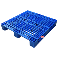 锦北塑料托盘叉车货架托盘垫仓板防潮板卡板网格川字托盘100*100*15cm加8钢