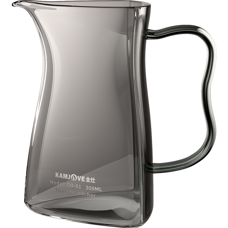 金灶GO-61公道杯新款耐热玻璃分茶器功夫茶具配件高硼硅茶道公杯