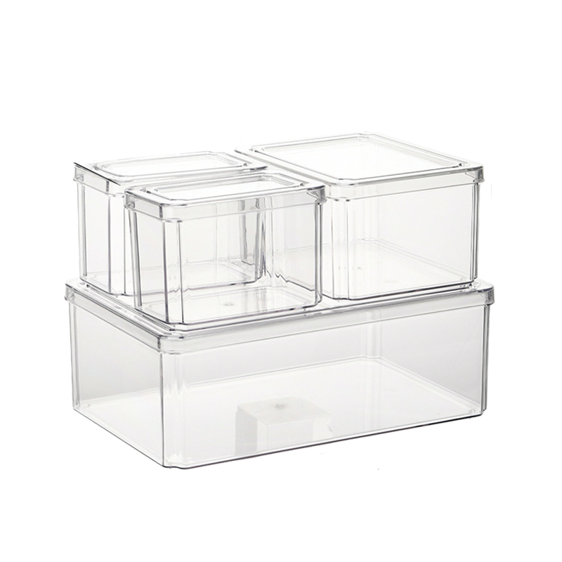 食品级掀盖透明冰箱收纳盒套装