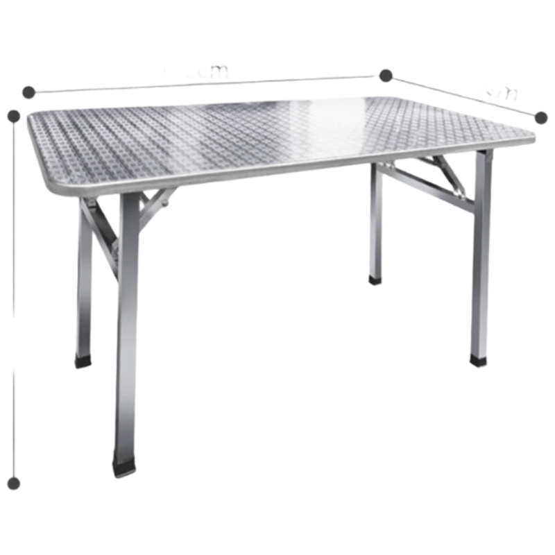 戴劲不锈钢餐桌圆台烧烤夜宵大排档餐桌农村摆地摊圆形桌0.8*1.2米