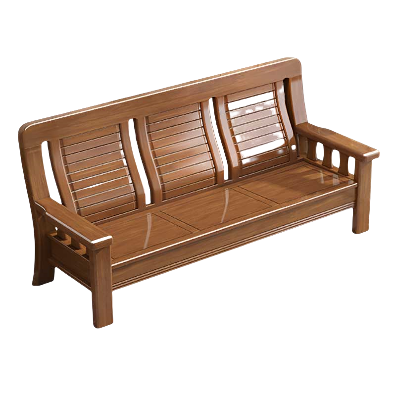 铭思达实木沙发三人位张