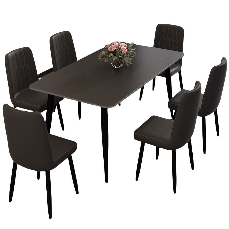 豫龙都餐 桌一桌六椅套