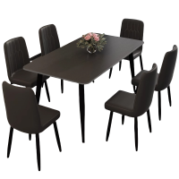 豫龙都餐 桌一桌六椅套