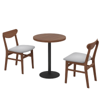 力拓星 实木餐桌椅 一桌两椅 套