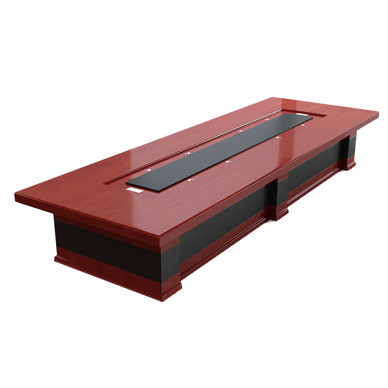 信京油漆贴木皮会议桌长条桌现代简约大型会议室定制款 6米会议桌+20椅