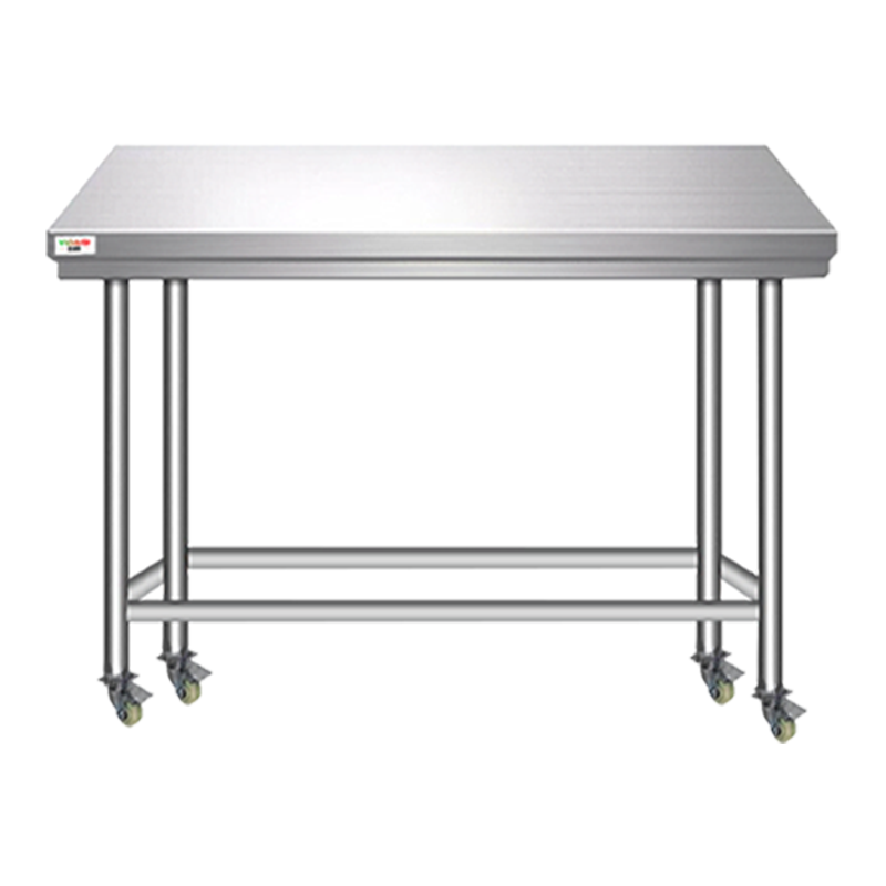 意黛斯 不锈钢工作台 厨房操作台置物架商用打荷台单层操作台带轮1200*800*800 YDS-1TL128 201材质