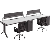 豫龙都 职员桌椅 双人套