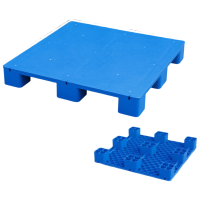 锦北塑料托盘叉车工业货架防潮垫板地垫平板塑胶栈100*100*14cm平板九脚