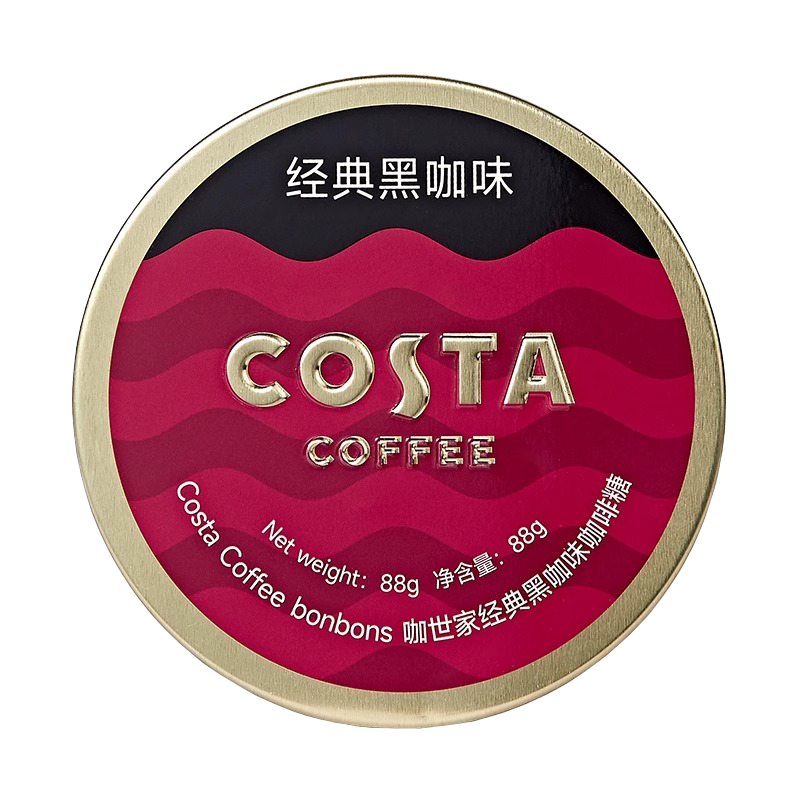 Costa冰咖啡糖特浓提神黑咖啡糖薄荷糖无蔗糖VC硬糖咖世家润喉糖
