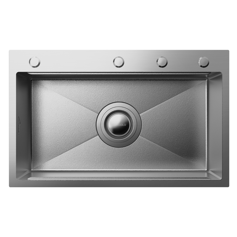 悍高厨房水槽BL1.0 pro系列952400F台下盘.原色纳米石纹板.304材质.770*480*240mm