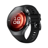 HUAWEI WATCH 5 42mm基础款深锖色不锈钢表壳幻月黑氟橡胶表带首创X-TAP智感窗鸿蒙腕上小艺eSIM通信手表