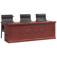 锦北主席台会议桌长条桌培训桌油漆木贴皮开会桌课桌菱形1.8m宽(不含椅)