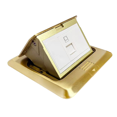 福田 地插 地插座阻尼慢弹起式防溅水地面插座隐藏式地插盒强电插座 (单电脑)带阻尼 单位:个