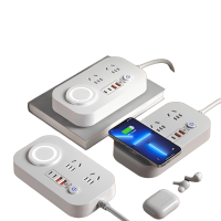 60W超级快充插座60瓦氮化镓USB快充无线充PD口Type-C充电器排插排