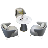 锦北洽谈沙发组合轻奢售楼处谈判小圆桌洽谈沙发桌子1圆桌3沙发