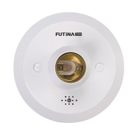 福田 E27螺纹灯口灯头 底座圆形螺纹灯座带声光控开关插座灯头 圆形带声光控 单位:个